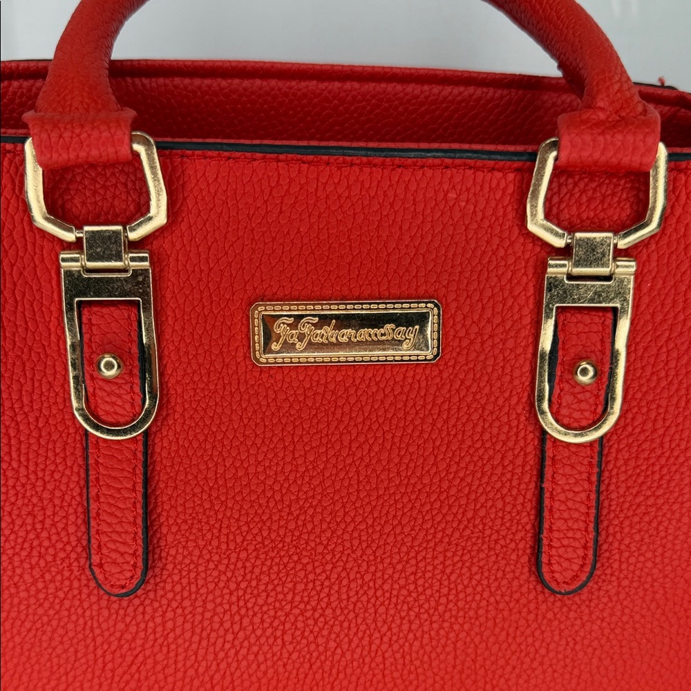 Source Unknown Vibrant Red Satchel - image 2